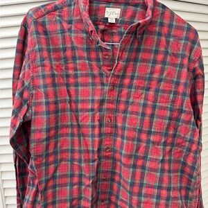 J. Crew Red and Green flannel